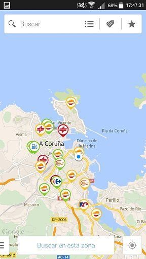 Ejemplo gasolineras baratas de GasAll en Coruña
